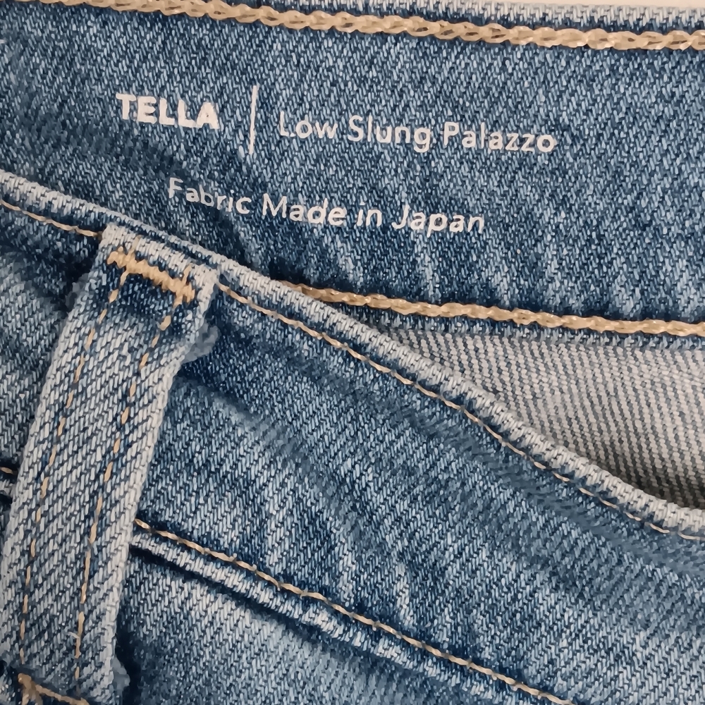AG Goldshmeid Stella Jean Low Slung Palazzo Wide Leg Super Soft Medium Wash 27 - Picture 7 of 16